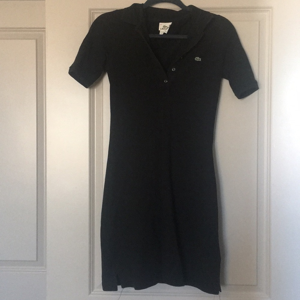 Black Lacoste polo dress